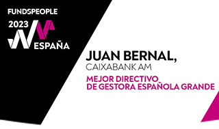 FundsPeople Awards España 2023. Juan Bernal, CEO of CaixaBank AM, Best CEO of Top Asset Managers in Spain.